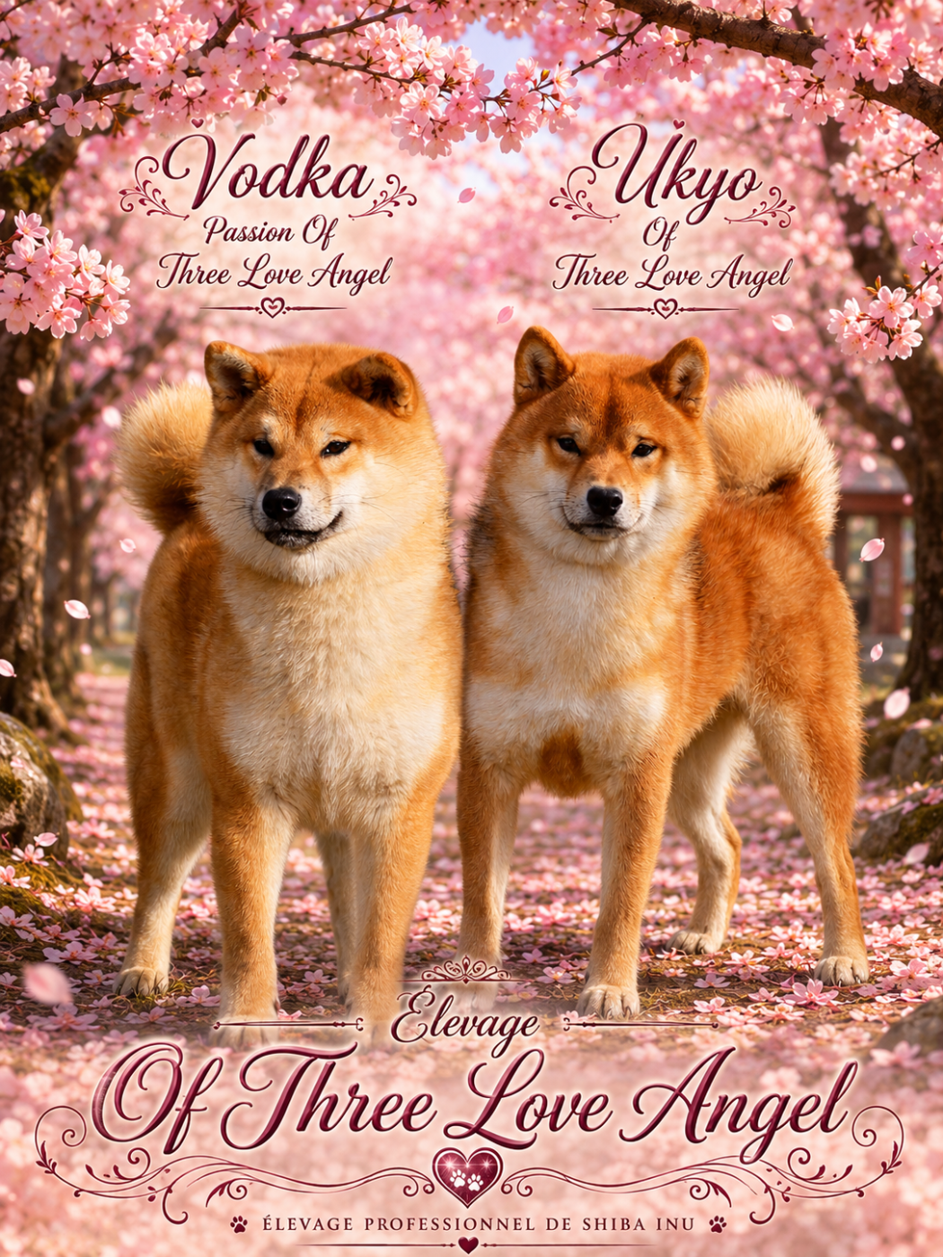 Chiot Shiba of three love angel